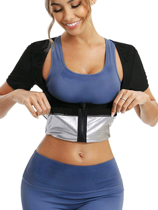 Short Sleeve Body Shaping Fitness Tight Suit